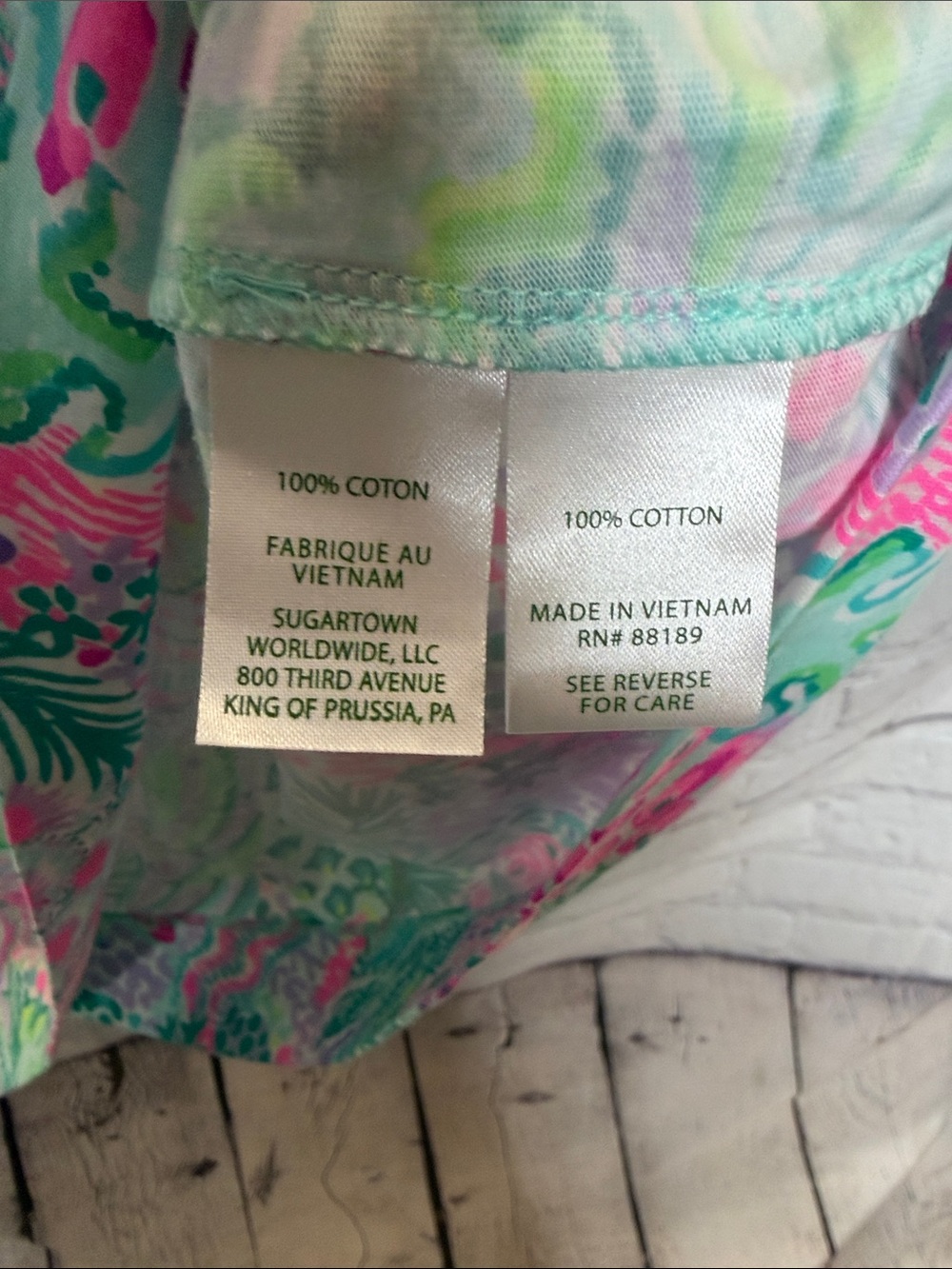 Lilly Pulitzer Tropical Print Shift Dress W/Square Neck Size X-Large - Picture 9 of 13